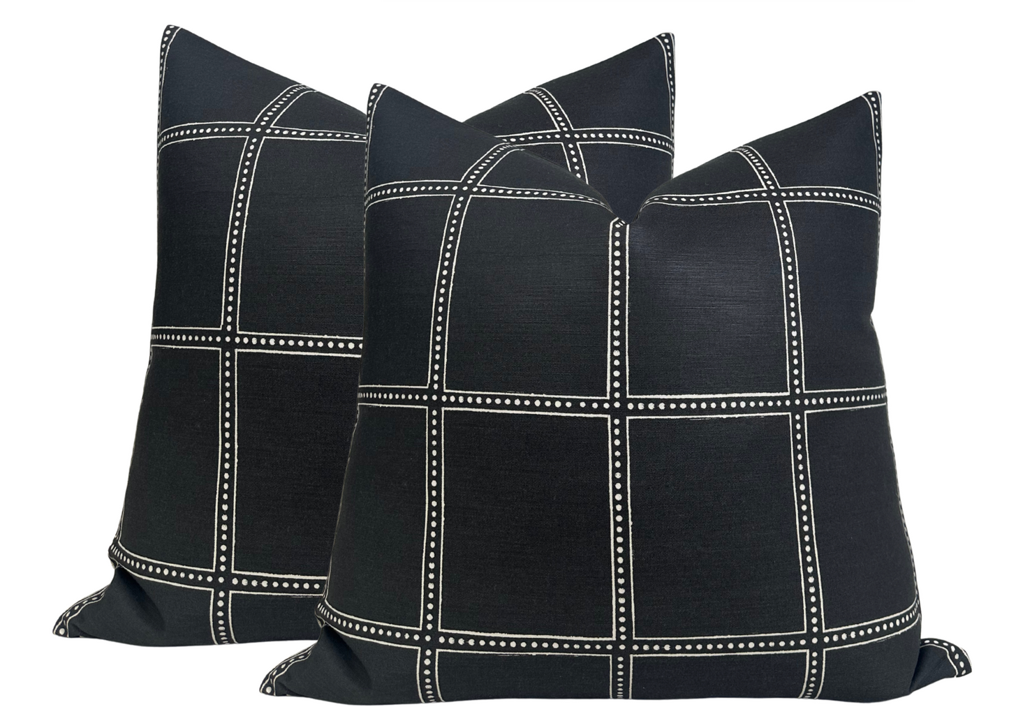 Postage Pillow in Black