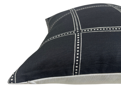 Postage Pillow in Black