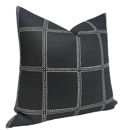 Postage Pillow in Black