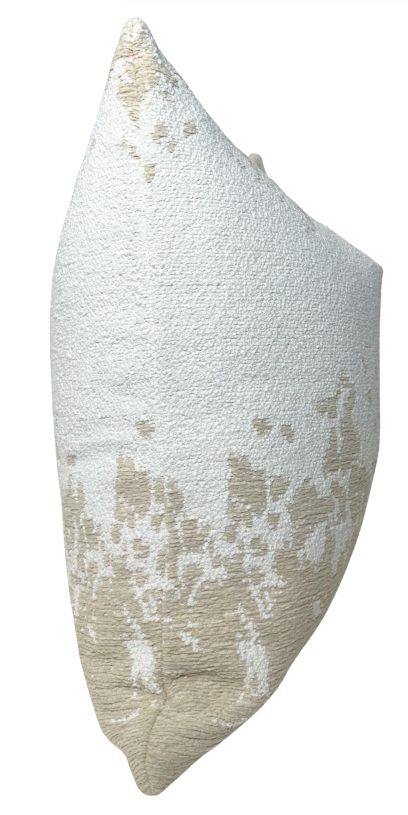 Dappled Stripe Pillow in Oyster, Indoor Outdoor Pillow