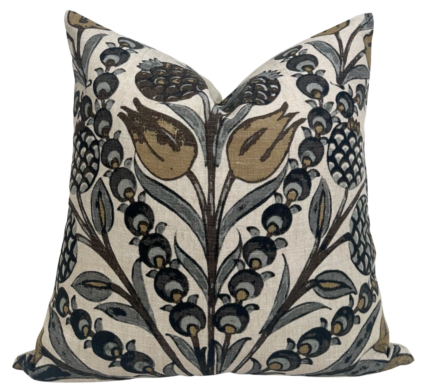Cornelia Pillow in Gold and Grey