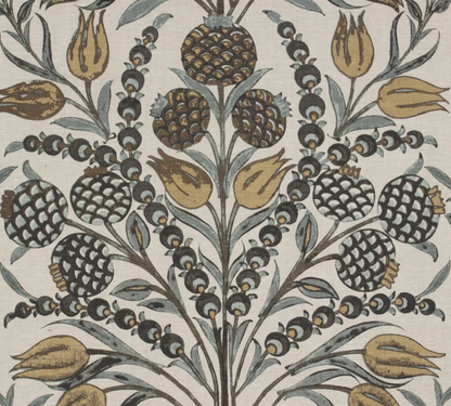 Cornelia Pillow in Gold and Grey