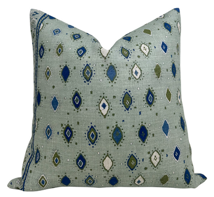 Oona Pillow in Ocean Indigo