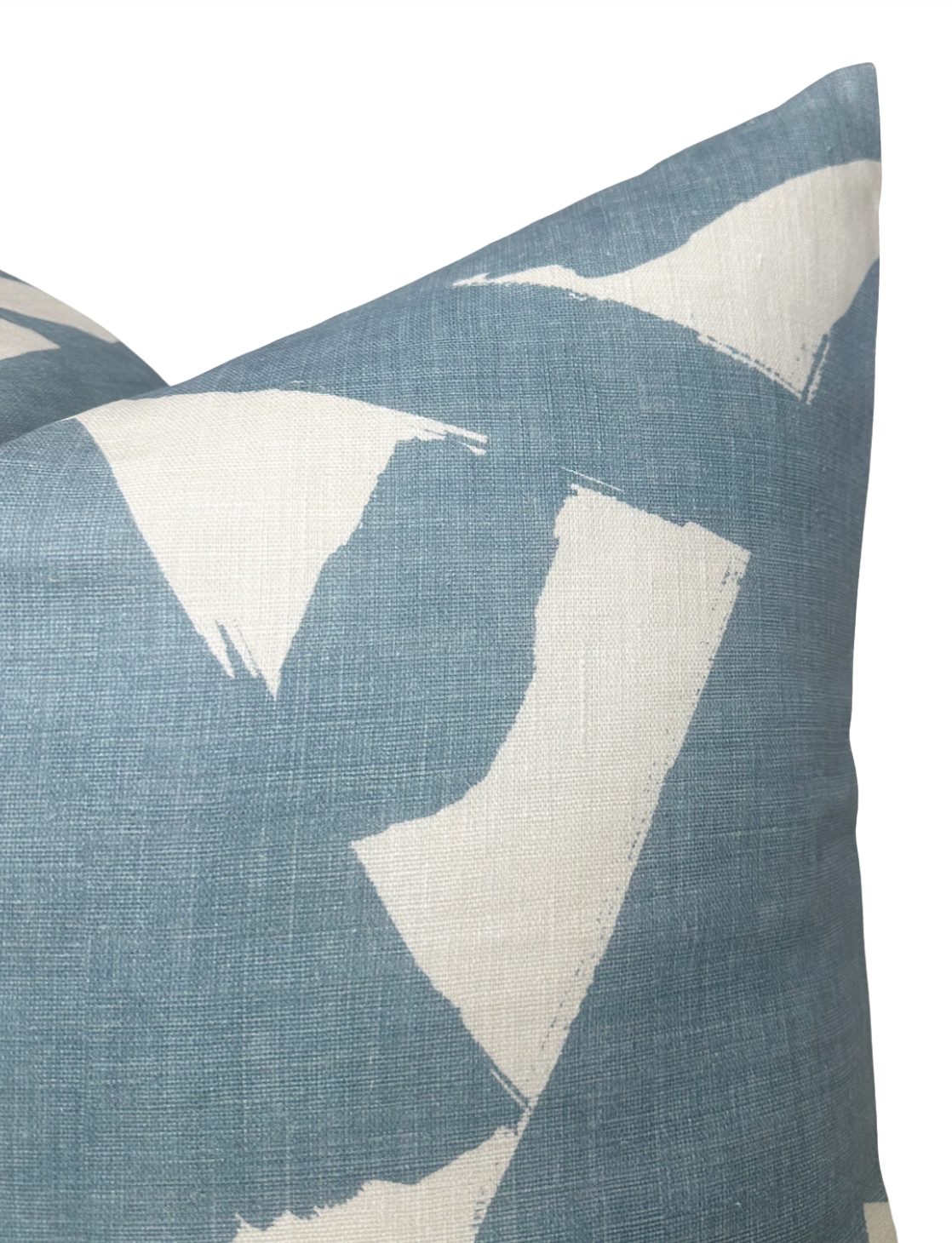 Bold Lines Linen Pillow in Sky