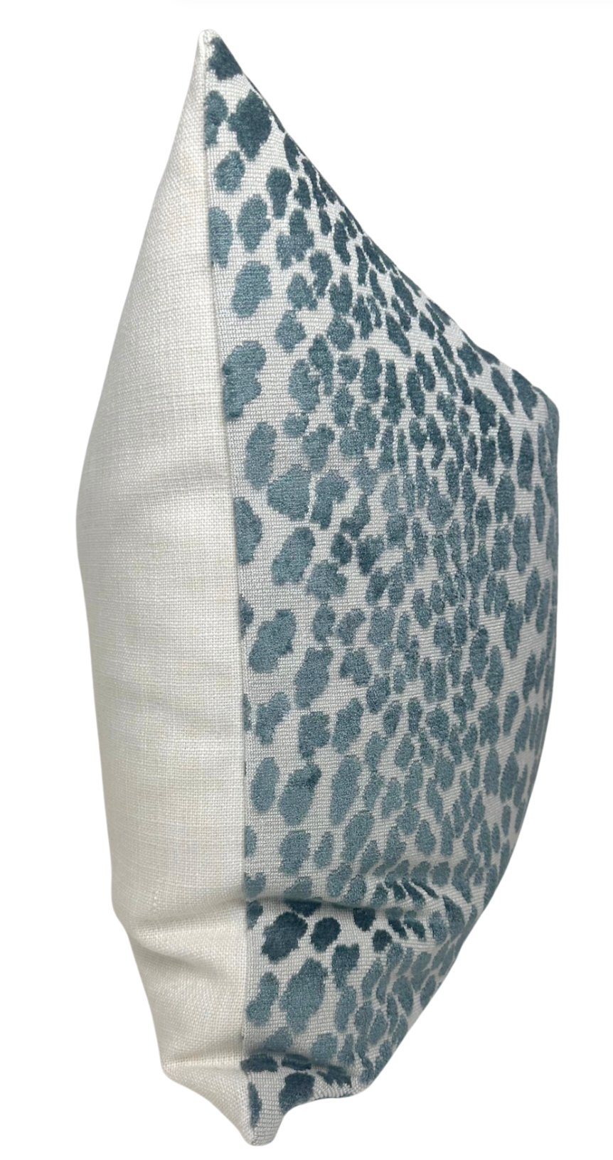 Spotted Velvet Pillow in Marine