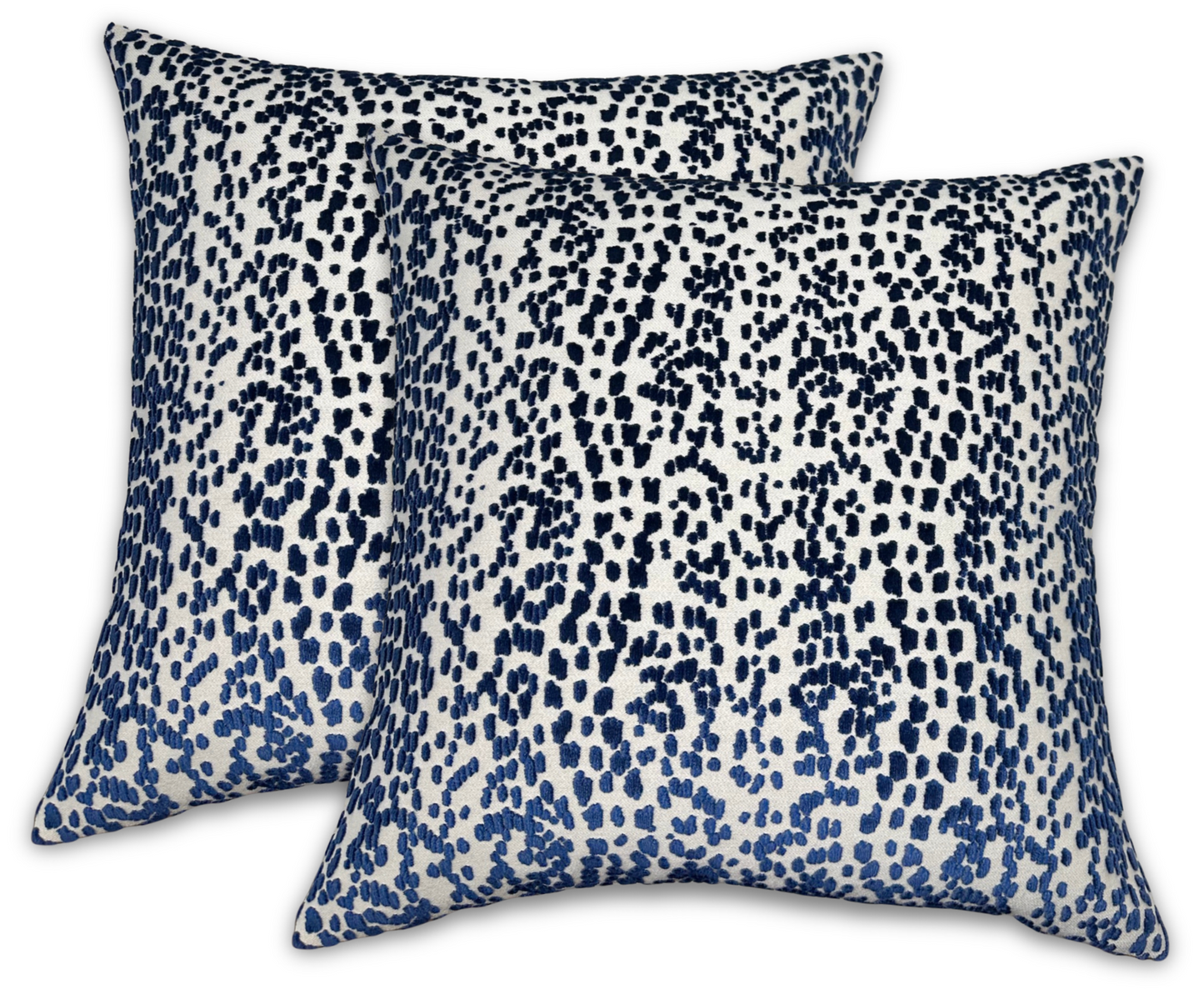 Les Touches Velvet Pillow in Blue