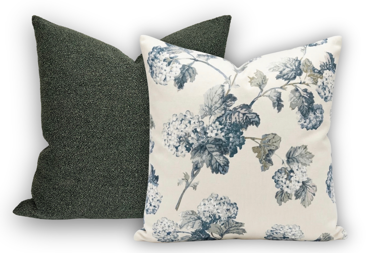 Sussex Hydrangea Pillow in Slate/Blue