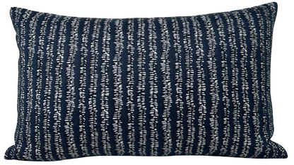 Yoko Woven Pillow in Atlantic Blue