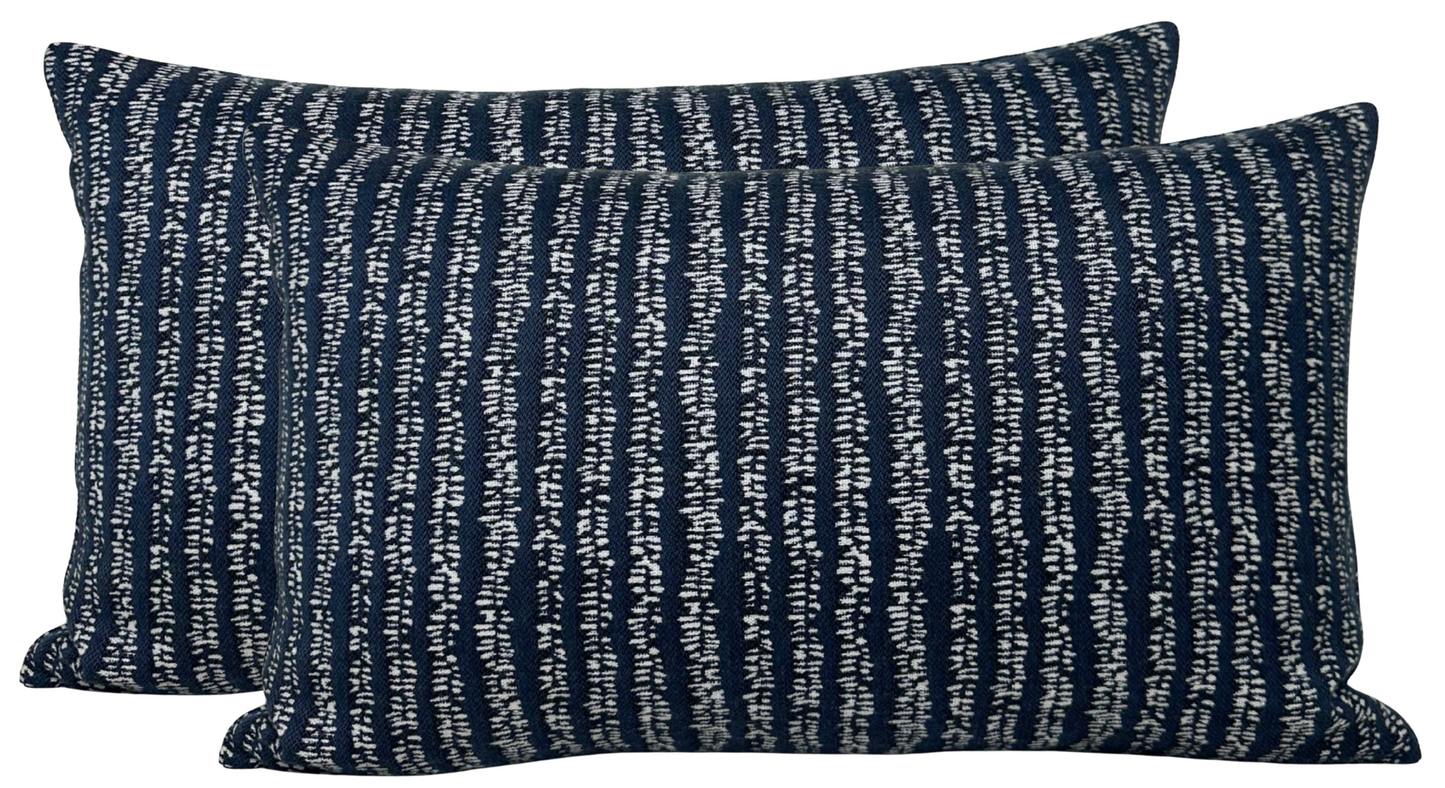 Yoko Woven Pillow in Atlantic Blue