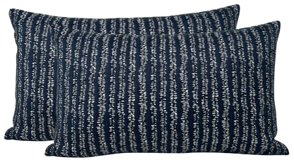 Yoko Woven Pillow in Atlantic Blue