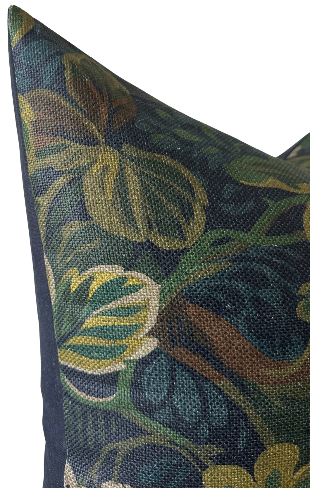 Night Garden Pillow in Midnight Blue