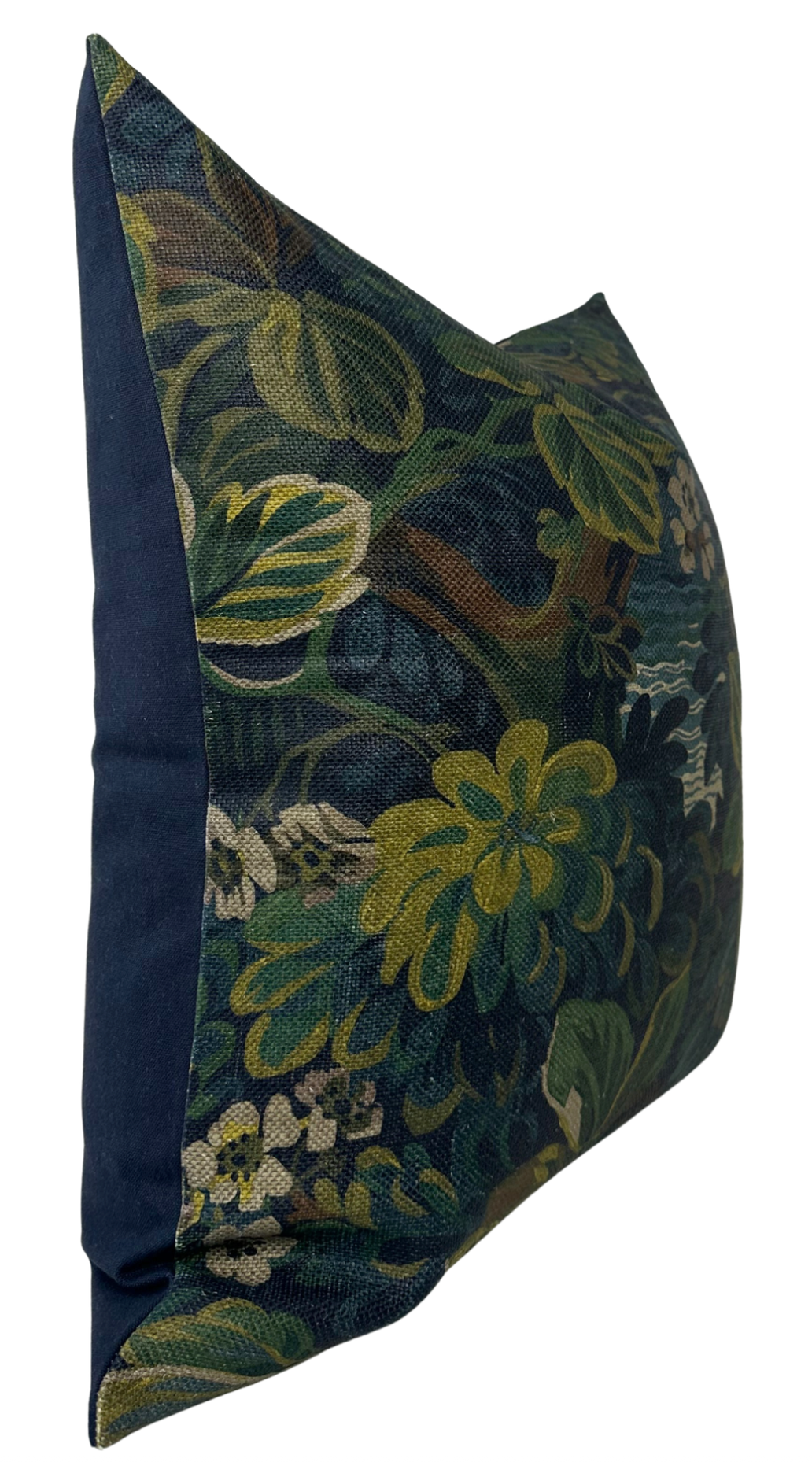 Night Garden Pillow in Midnight Blue