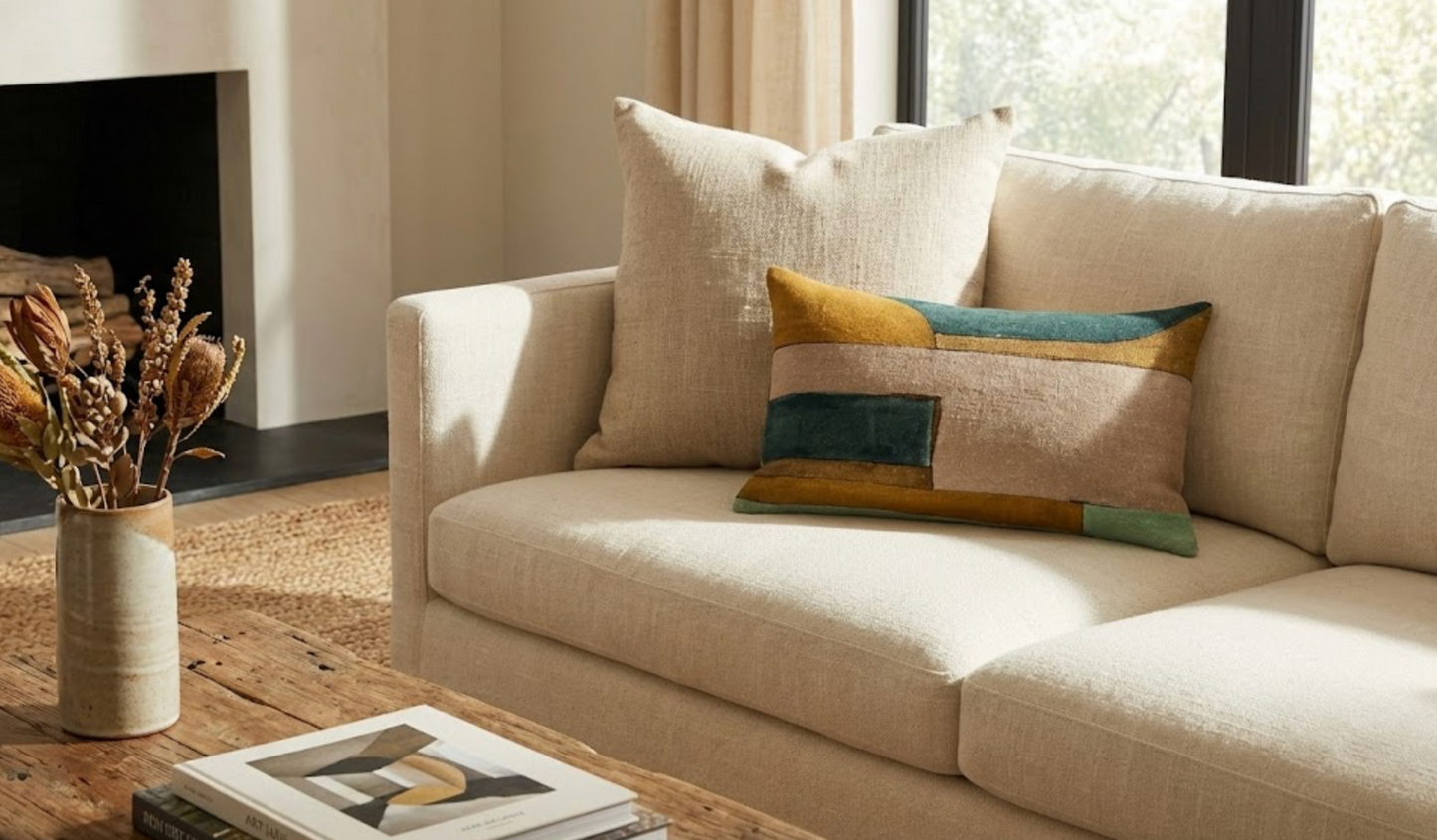 District Pillow in Tobacco