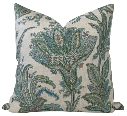 Breckenridge Floral Pillow in Sage