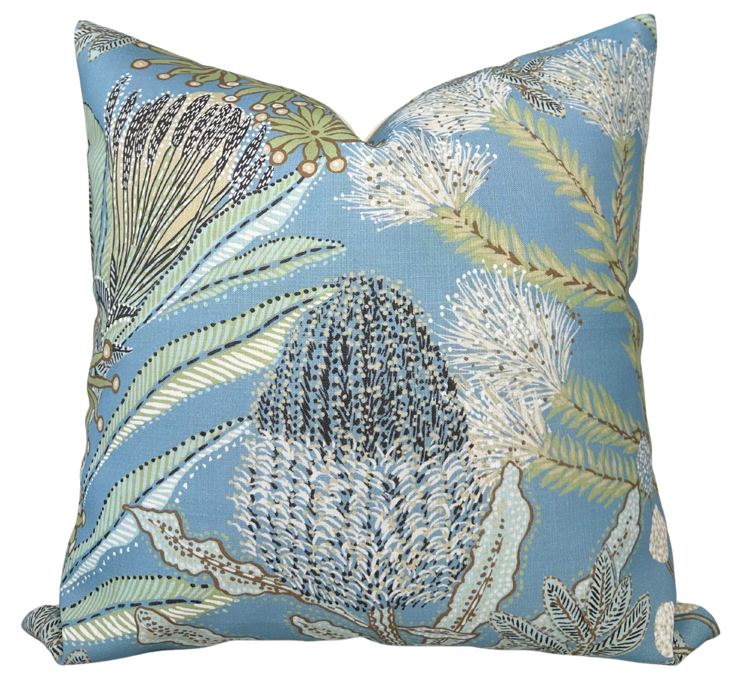 Protea Performance Pillow in Spa Blue
