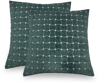 Hinge Velvet Pillow in Seafoam Green