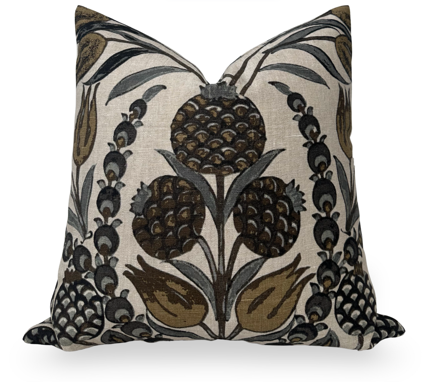 Cornelia Pillow in Gold and Grey
