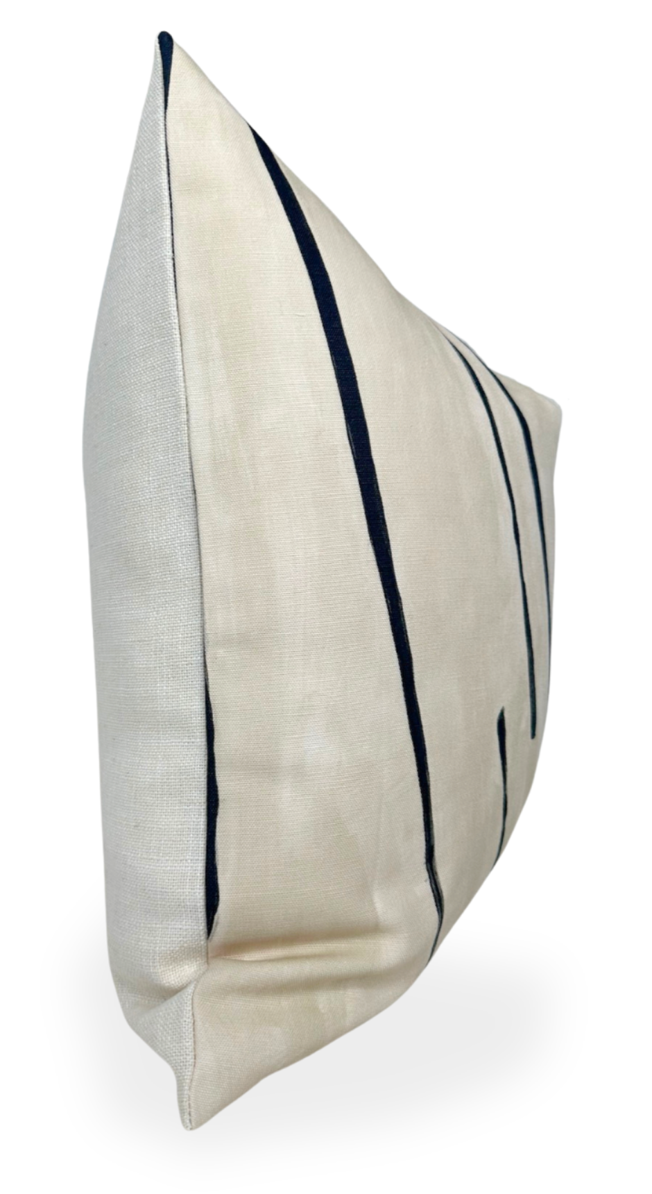 Graffito Pillow in Ivory Linen Onyx