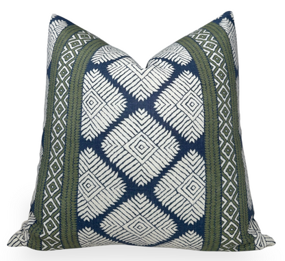 Austin Pillow in Bluestone + Green