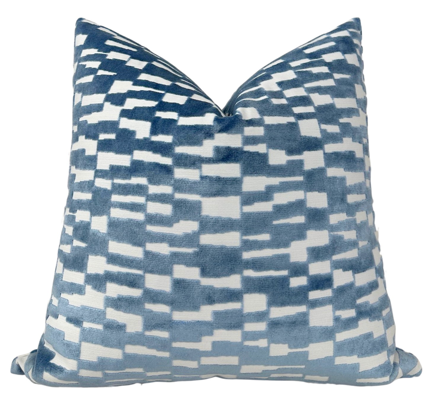 Mod Velvet Pillow in Marine Blue