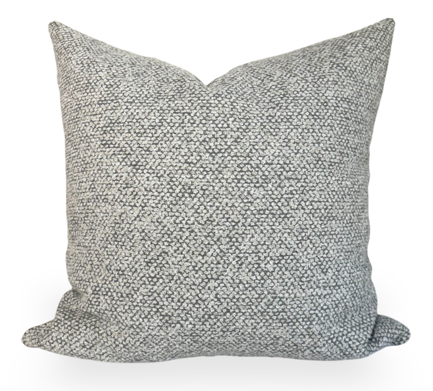 On the Lamb Woven Pillow in Platinum