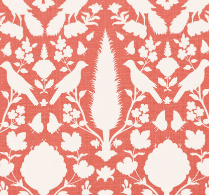Chenonceau Pillow in Coral