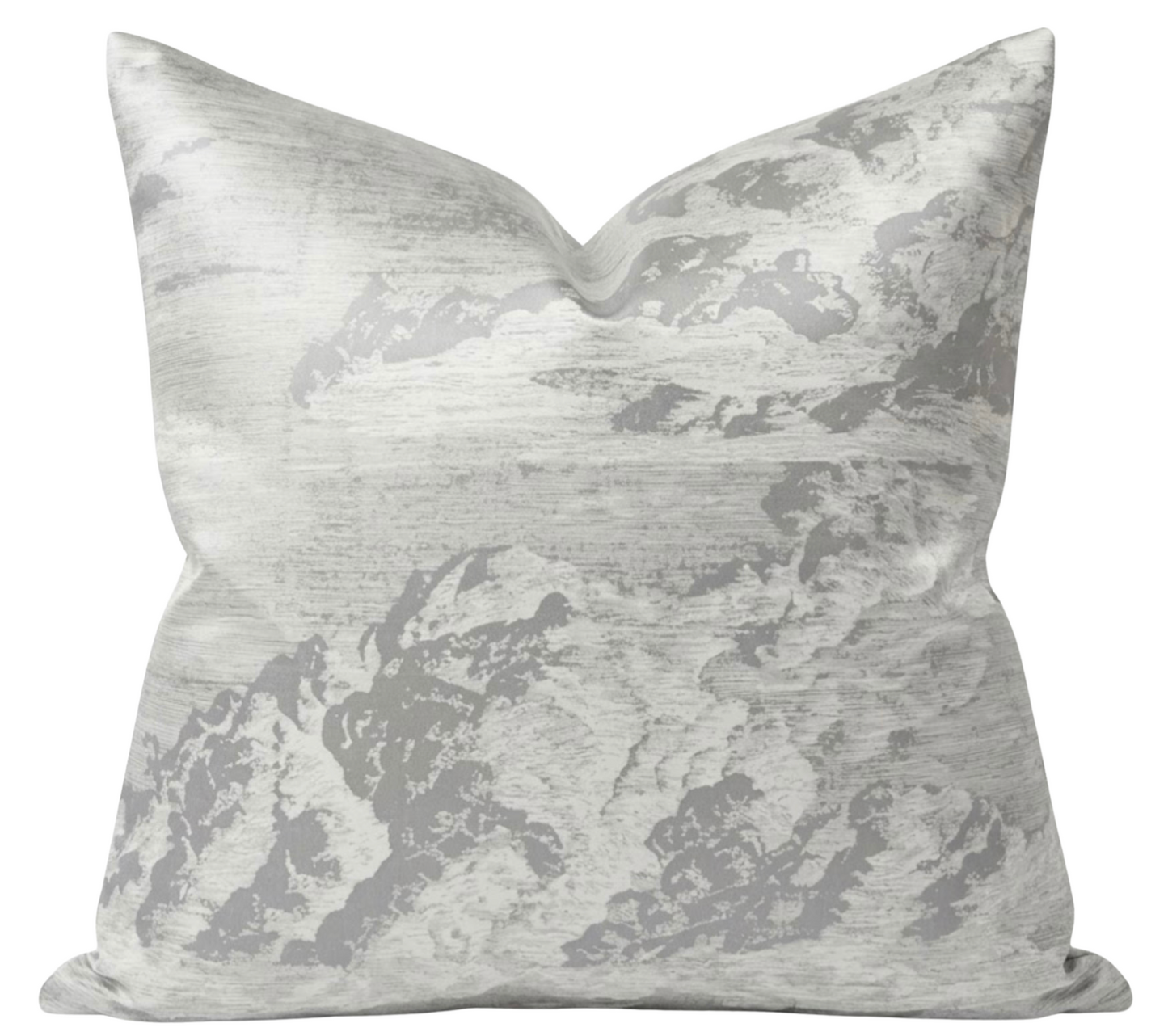 Cloud Toile Pillow in Fog Grey