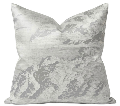 Cloud Toile Pillow in Fog Grey
