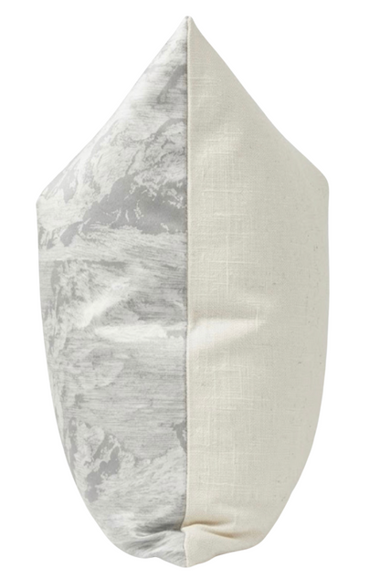 Cloud Toile Pillow in Fog Grey