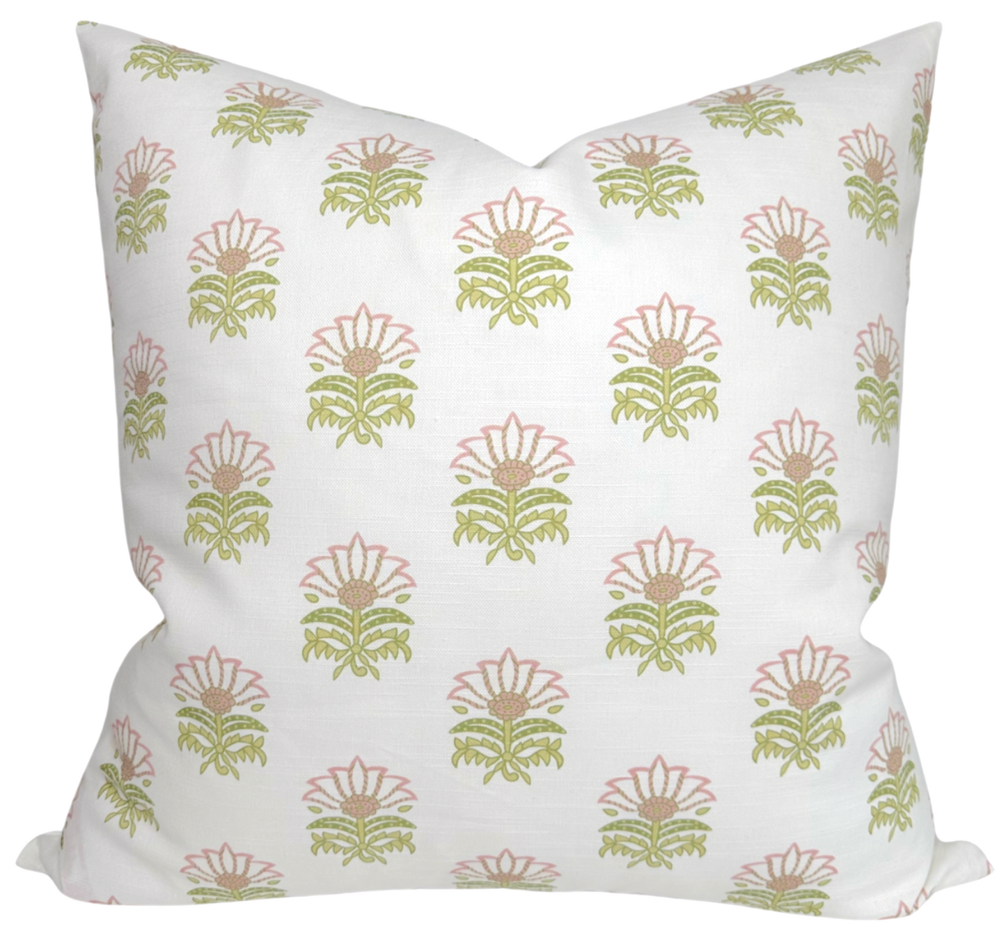 Milford Pillow in Pink and Green