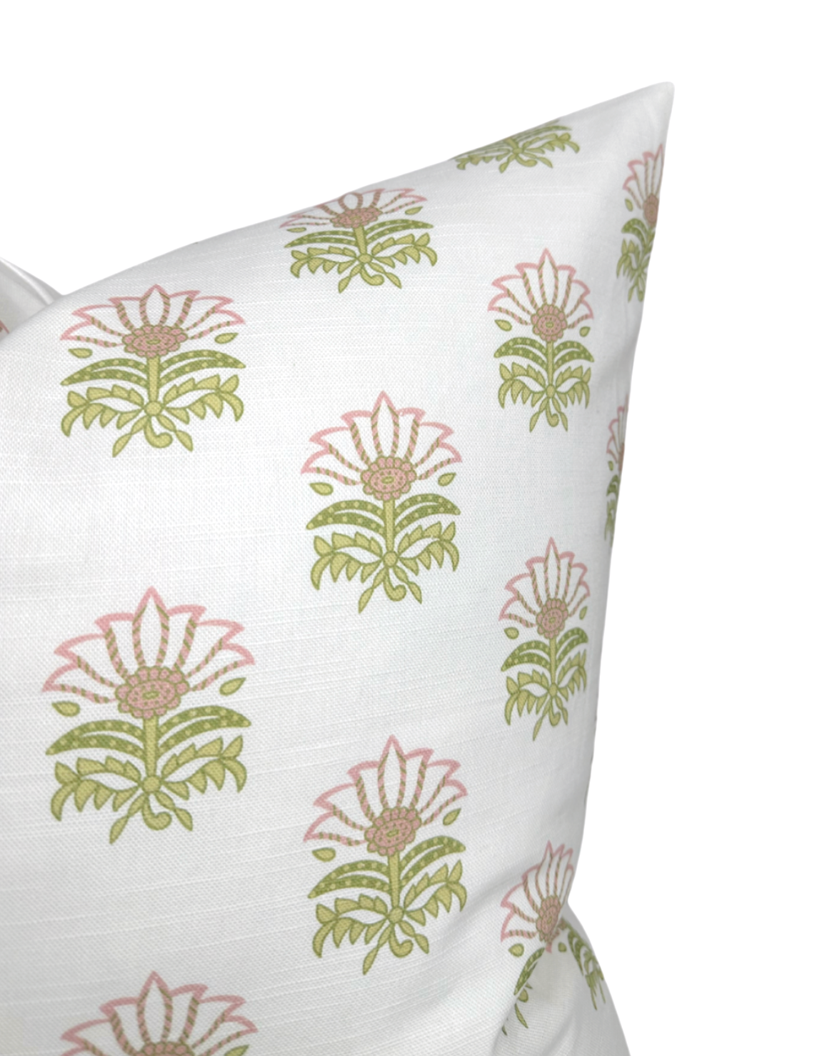 Milford Pillow in Pink and Green