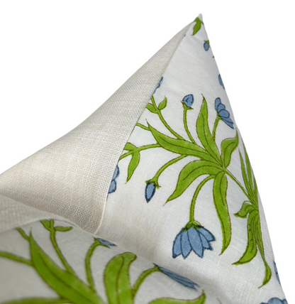 Mughal Pillow in Sky Blue and Pistachio