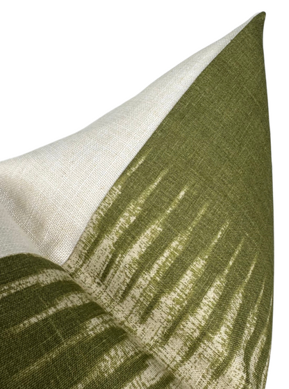 Ikat Pillow in Olive Green