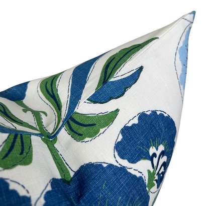 Tybee Tree Pillow in Blue + Green