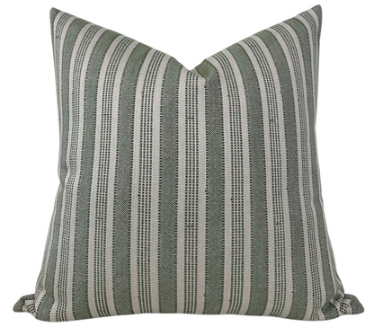 Amida Pillow in Green on Natural