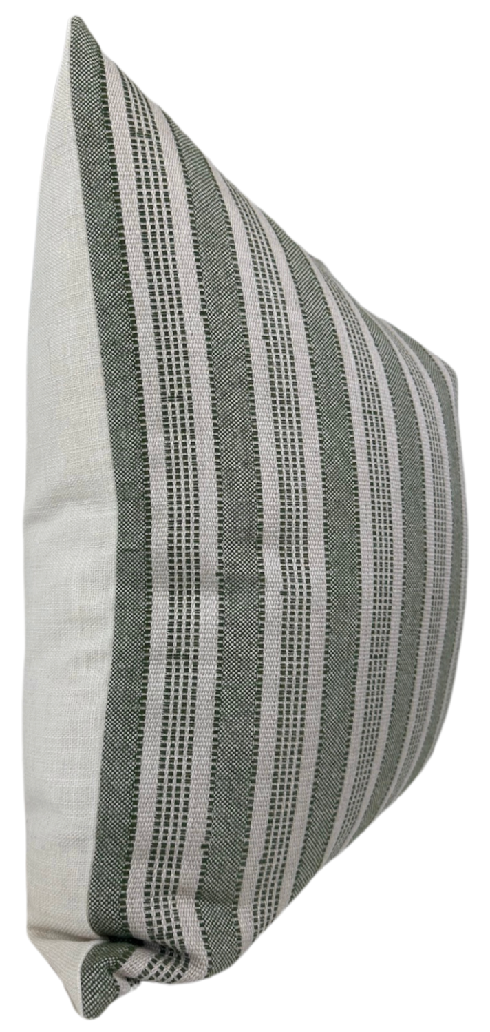 Amida Pillow in Green on Natural