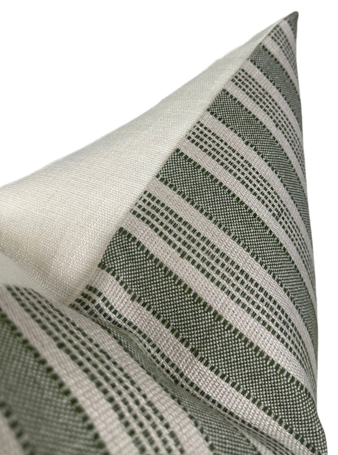Amida Pillow in Green on Natural
