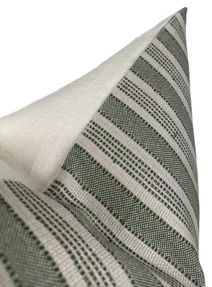 Amida Pillow in Green on Natural