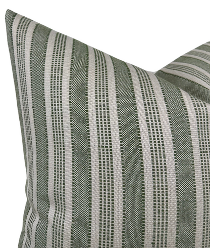 Amida Pillow in Green on Natural