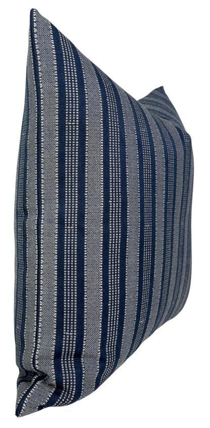 Amida Pillow in White on Indigo