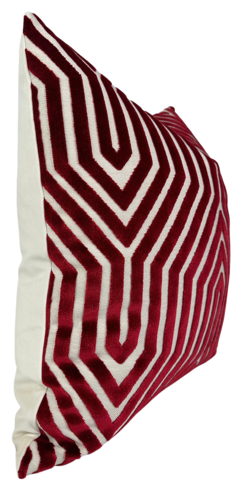 Vanderbilt Velvet Pillow in Garnet Red
