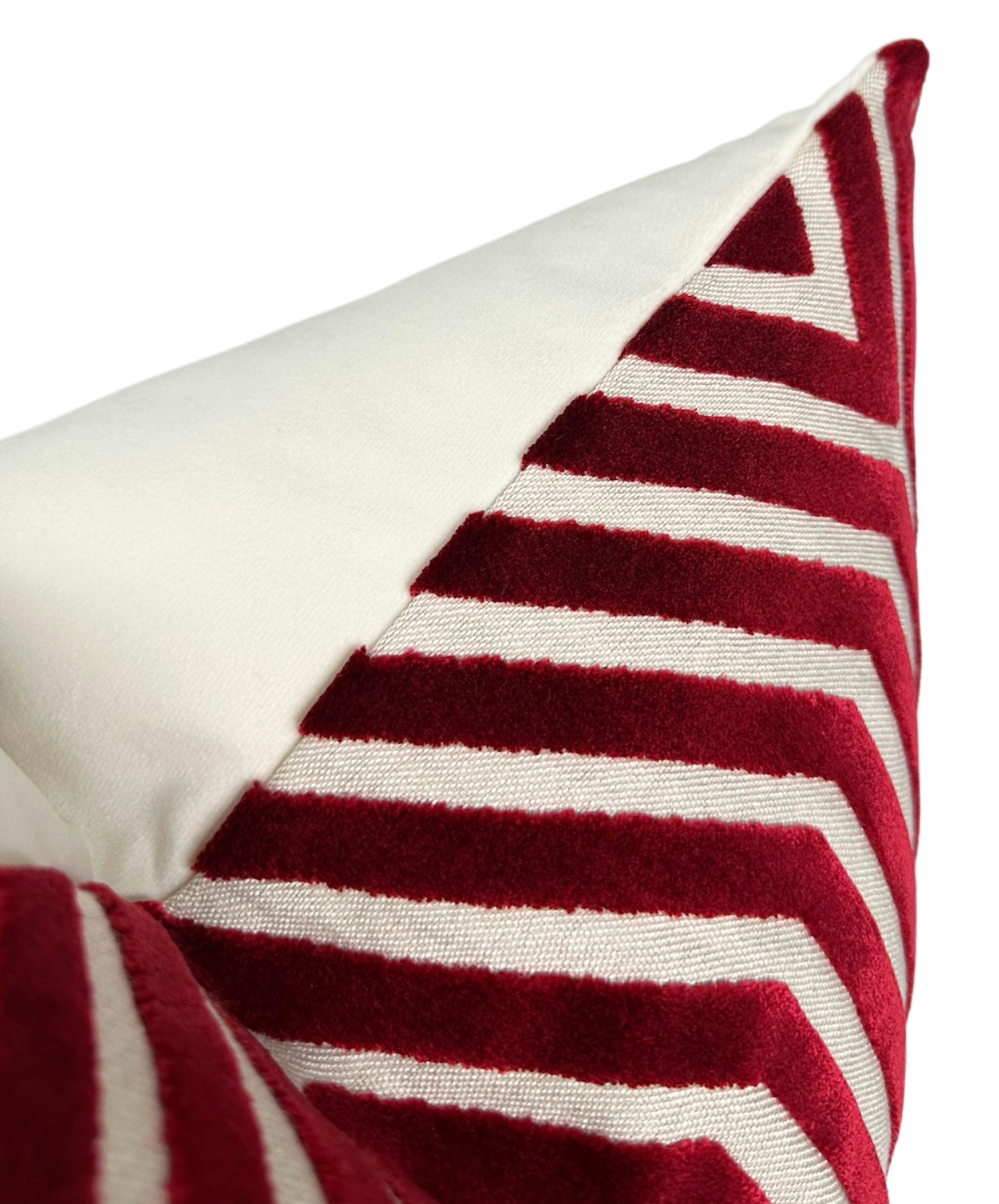 Vanderbilt Velvet Pillow in Garnet Red