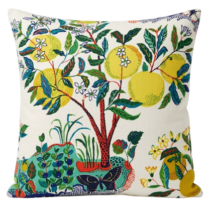 Citrus Garden Linen Pillow