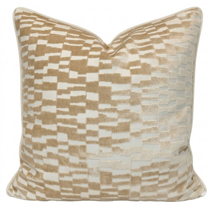 Mod Velvet Pillow in Tan Brown