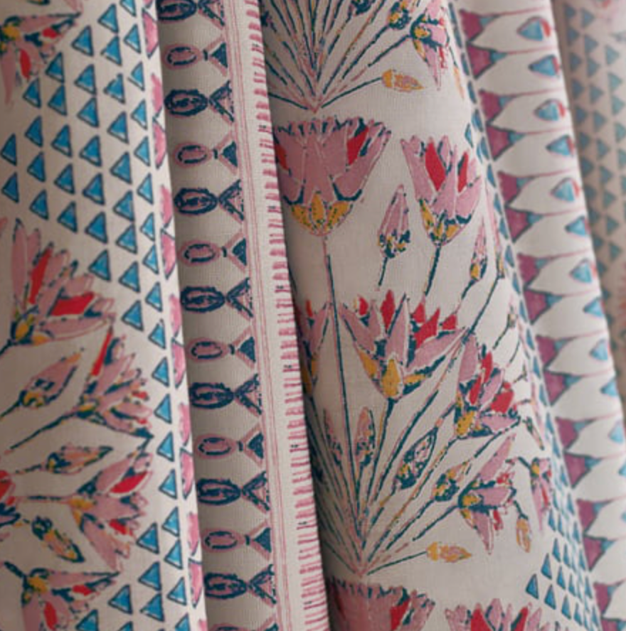 Cairo Pillow in Pink and Coral