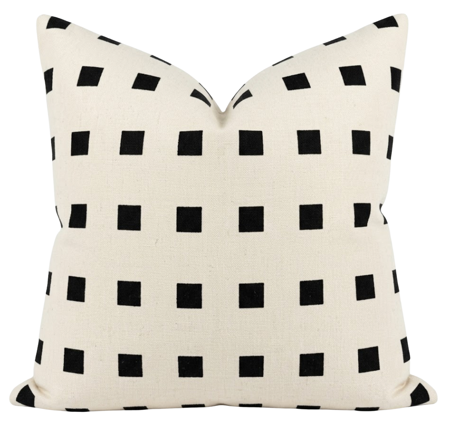 Chalet Embroidered Pillow in Ivory + Black