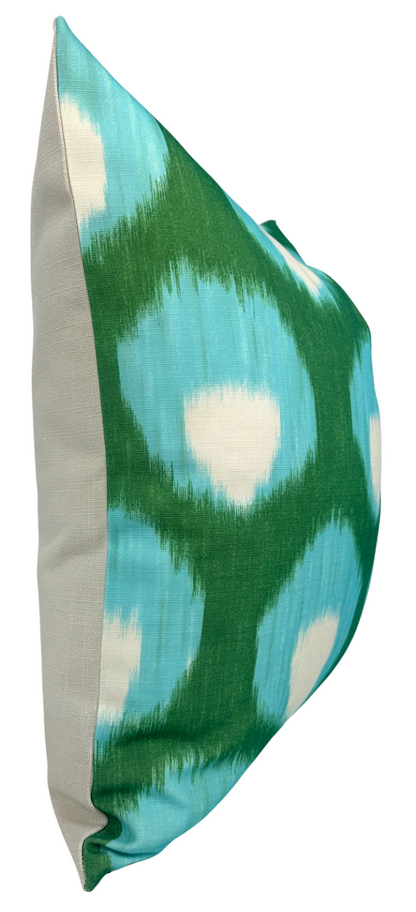 Bukhara Outdoor Pillow in Green/Blue, Indoor Outdoor Pillows