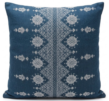 Carmania Pillow in Indigo, Indoor Outdoor Pillows