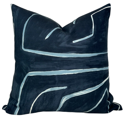 Graffito Pillow in Navy