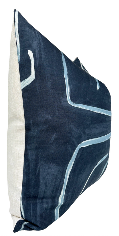 Graffito Pillow in Navy